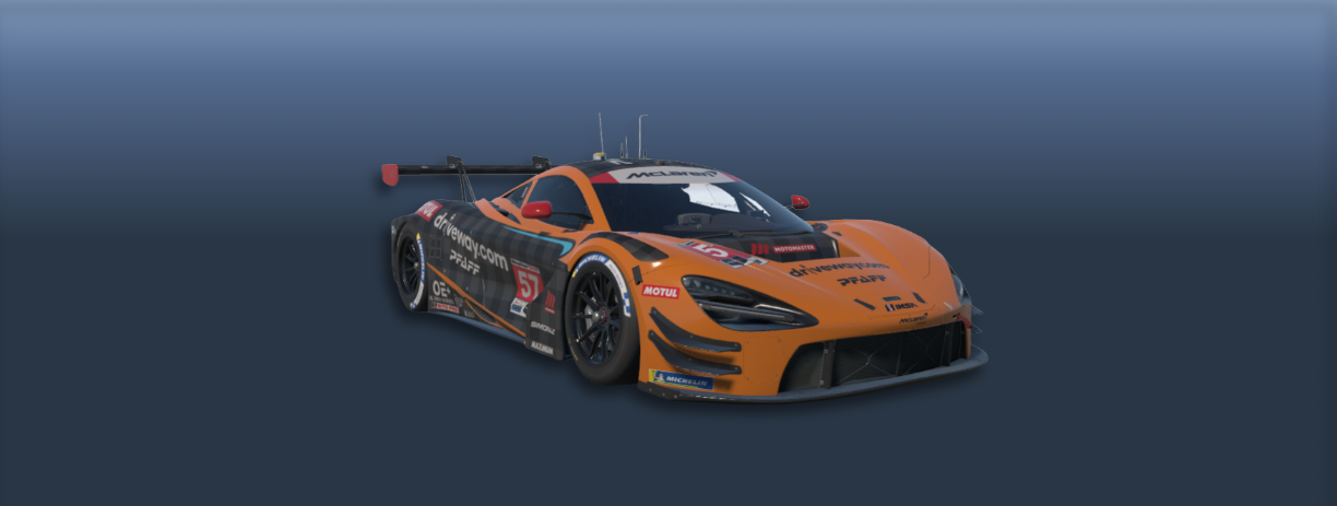 McLaren 720s GT3 setup license on ISETUPS